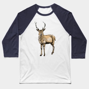 Deer Print Baseball T-Shirt